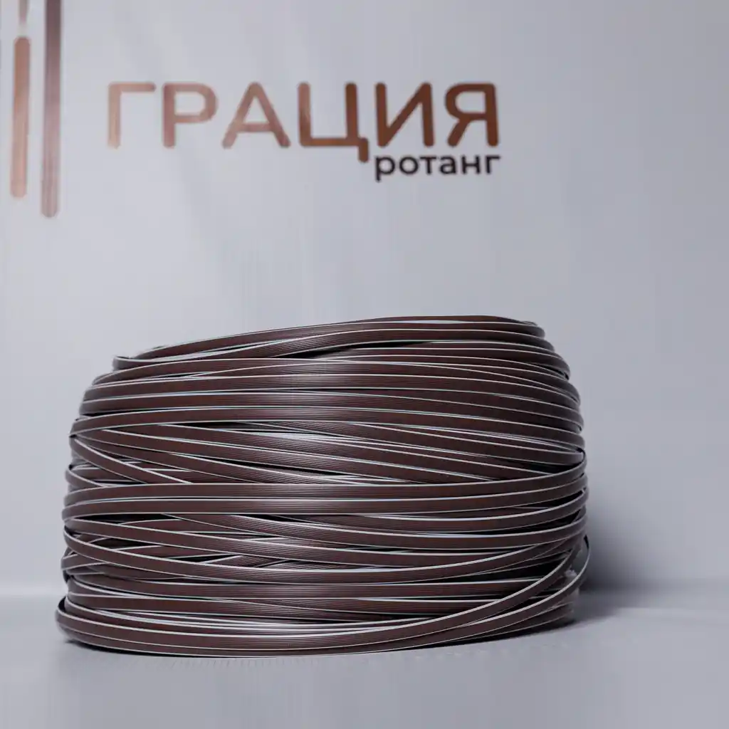 Мокко с белым - ПМП27А - Ротанг полумесяц полосатый
