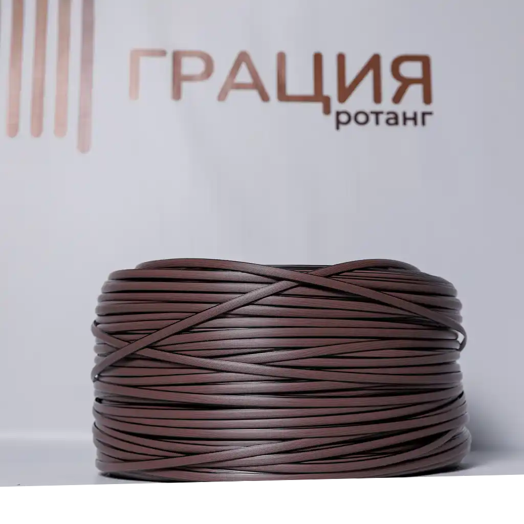 Мокко с чёрным - ПМП27 - Ротанг полумесяц полосатый