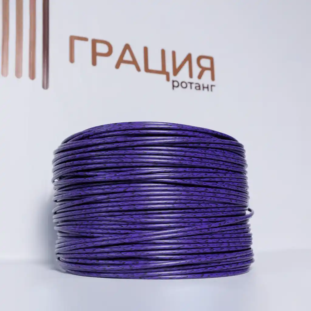 Фиолетовый аметист - ПТ105 - Ротанг полутрубка