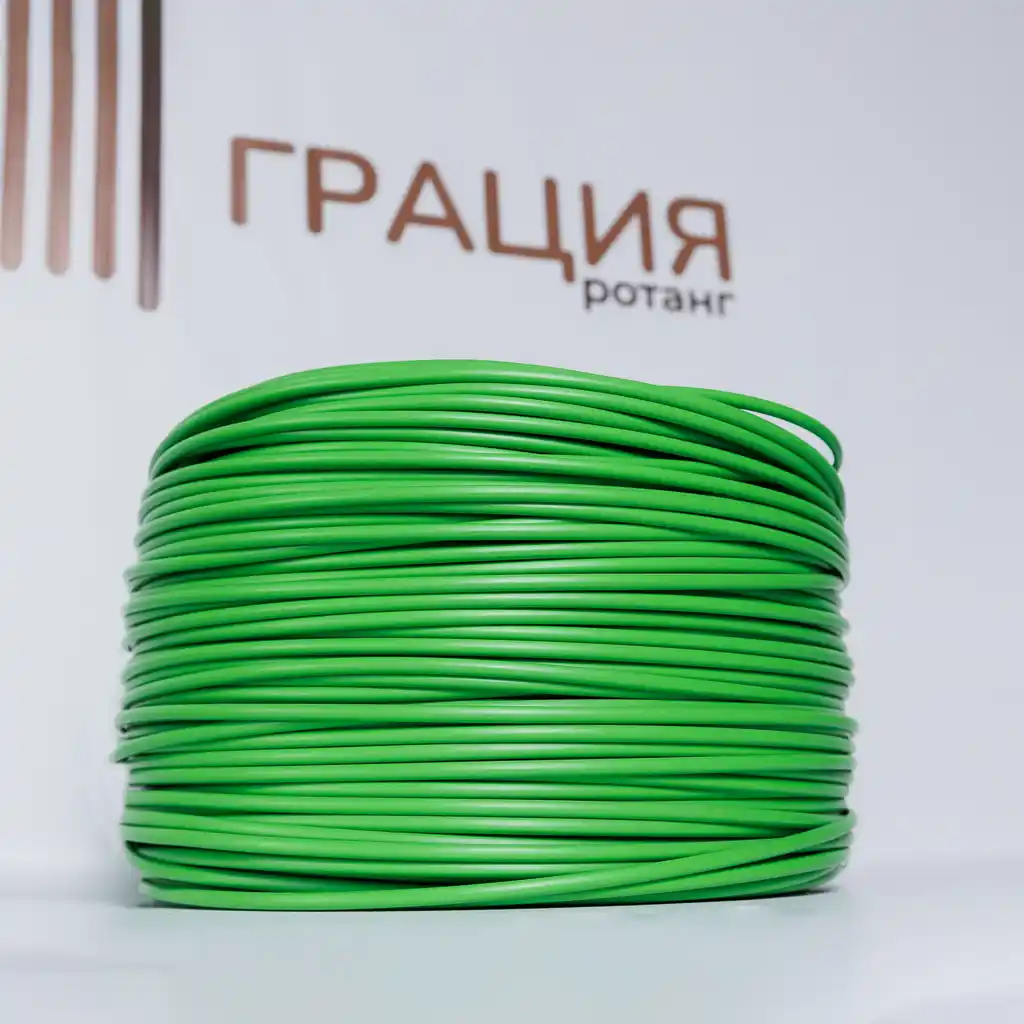 Зелёный - ПТ108А - Ротанг полутрубка