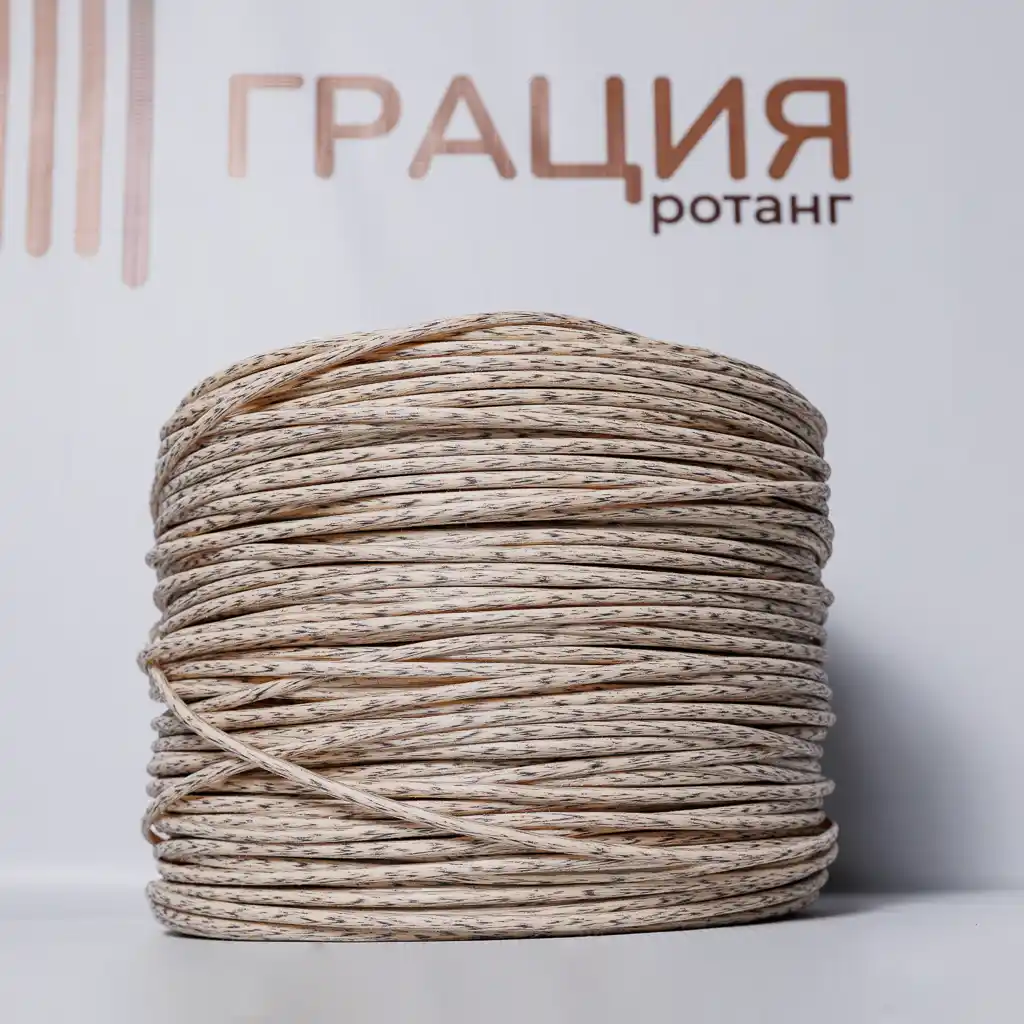 Серый пепел - ПТ95Б - Ротанг шлифованный полутрубка