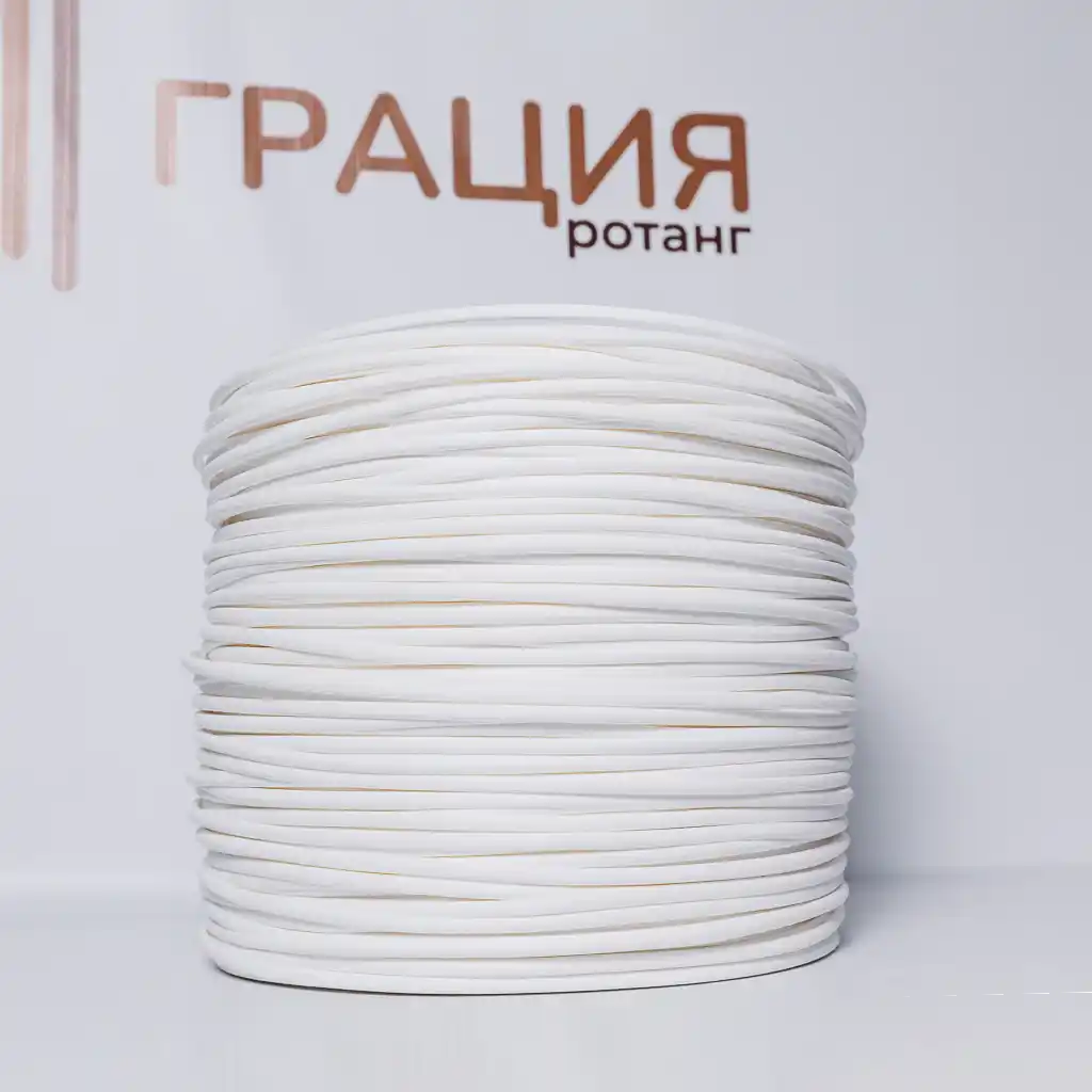 Белый зефир - ПТ98Б - Ротанг шлифованный полутрубка